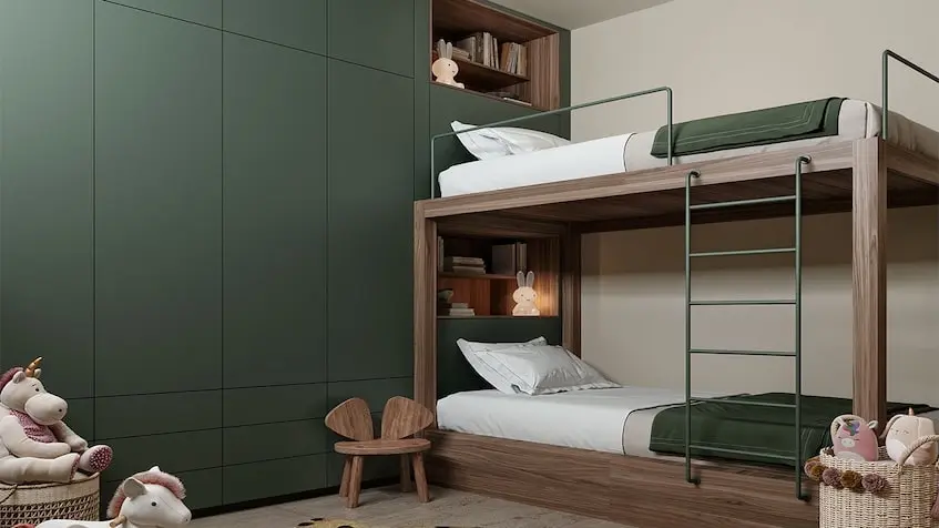 Interior of one bedroom in Encanto de Playa del Carmen