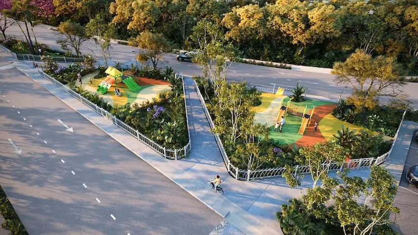 A space with games for children in Paramo Residencial Valladolid Yucatan