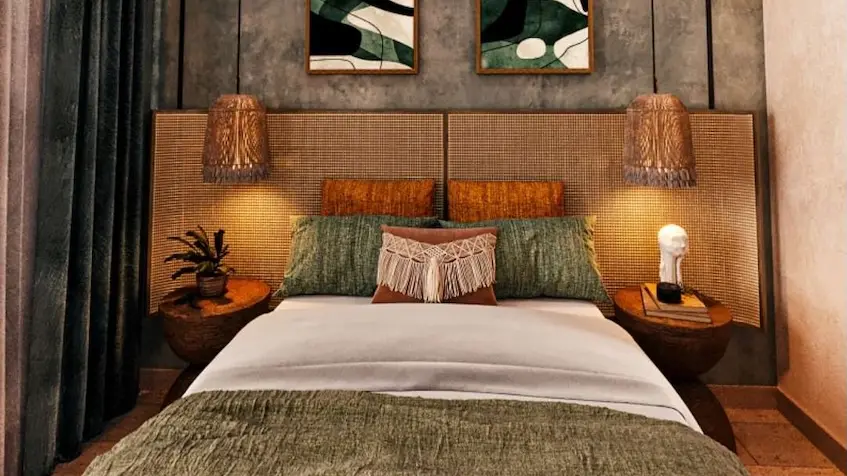 Bedroom with single bed at Zayanna Valladolid Yucatan