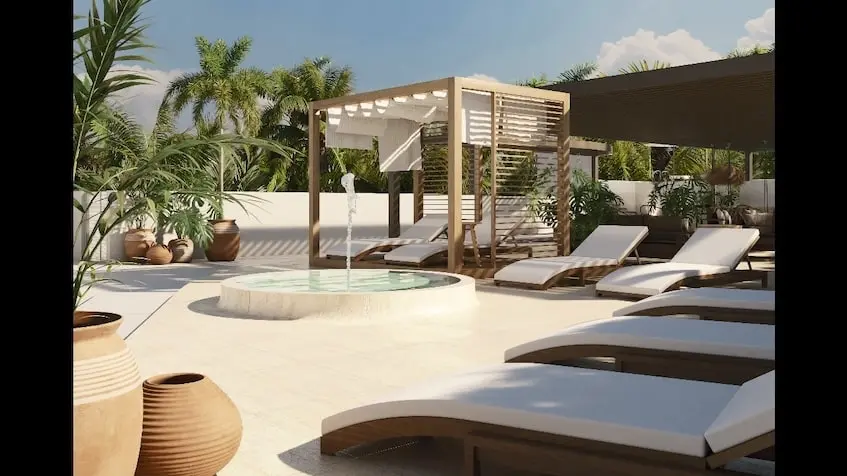 Toit de la réserve Sole Playa del Carmen