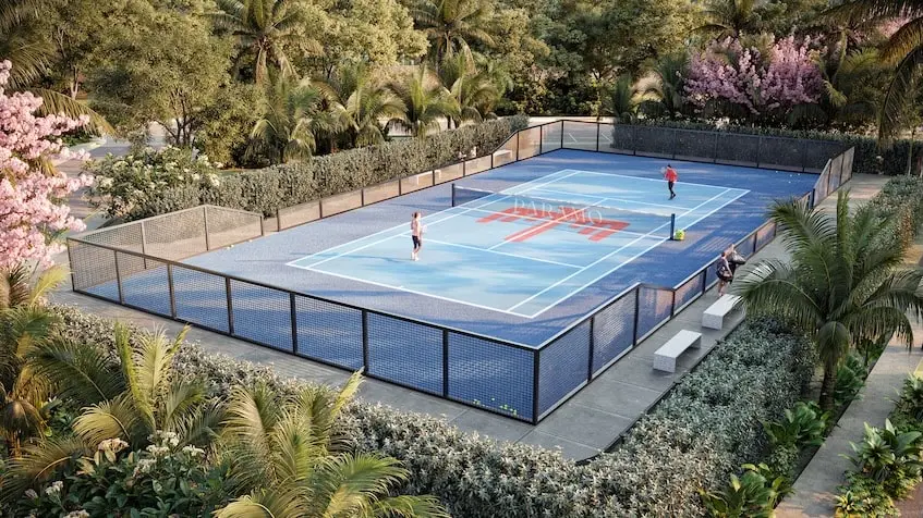 A Tennis Court in Paramo Residencial Valladolid Yucatan