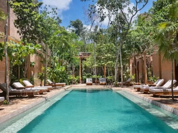 Area comun Alberca Kokon Villa Tulum