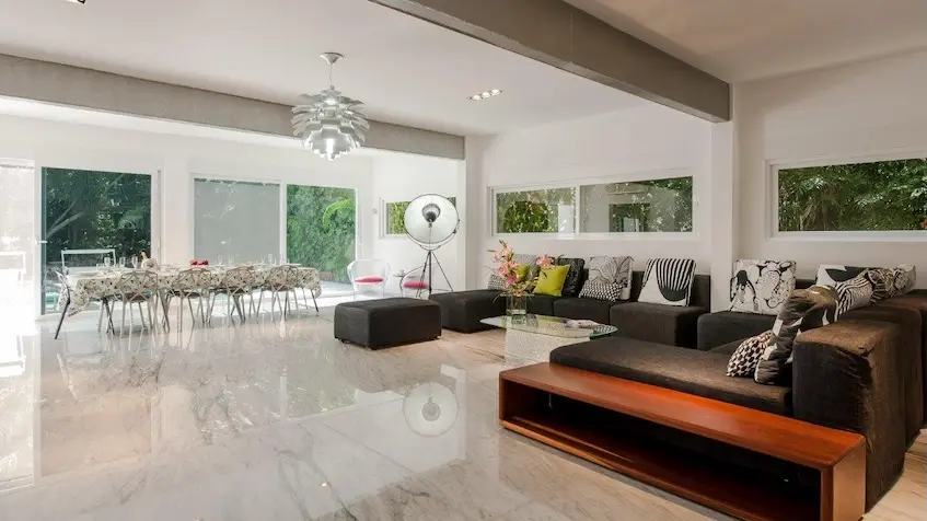Salon de la Villa Belfiore Playacar Playa del Carmen