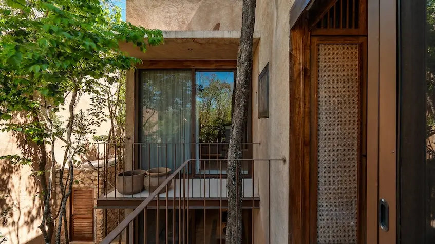 Balcony with garden view Kokoon Villa Tulum