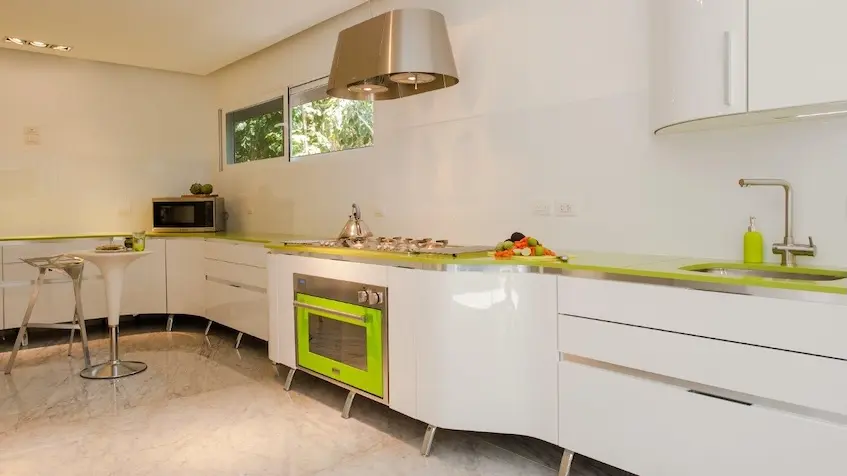 École de cuisine intérieure à la Villa Belfiore Playacar Playa del Carmen