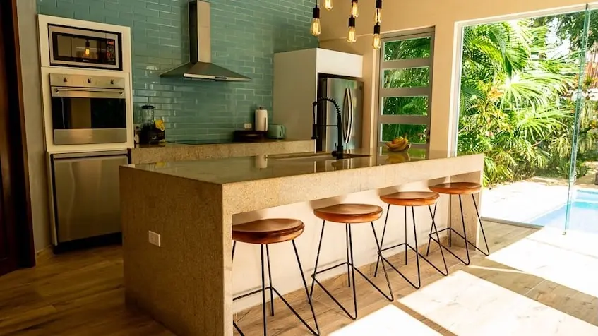 Bar de la salle à manger de la Casa Ca Tulum