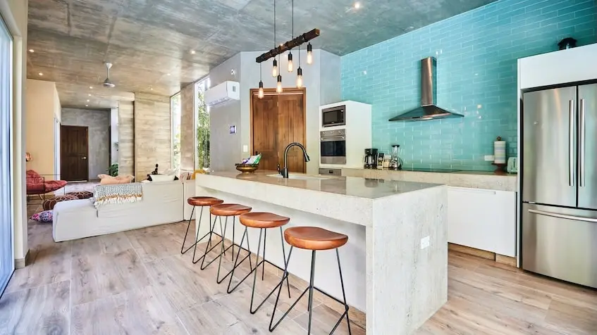 Salle à manger de la Casa Ca Tulum