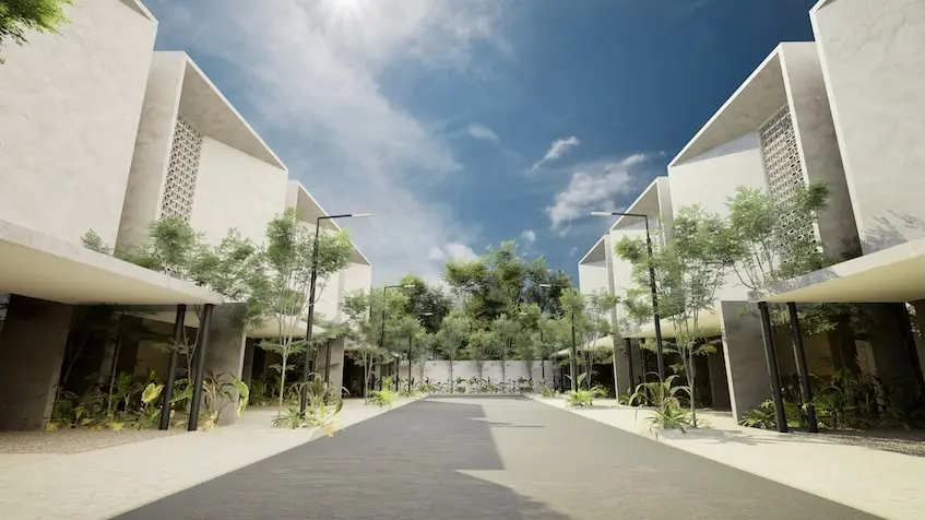 Parking with street parking at Noil Luxury Houses Tulum