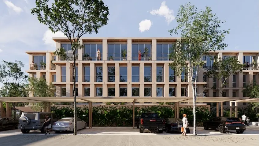 Parking lot at Covalia Merida