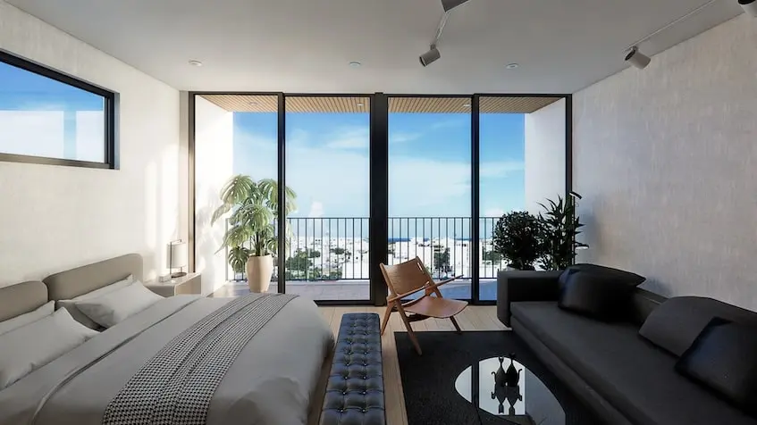 Studio apartment with terrace view in Almenara Playa del Carmen