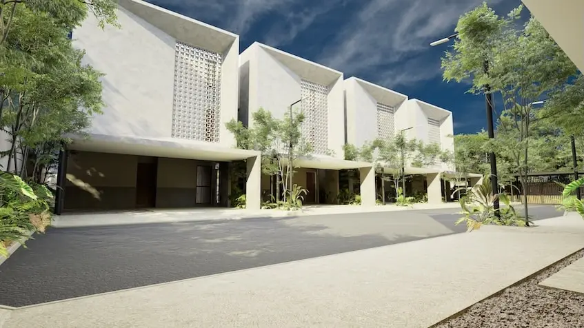 Facade of the house in Noil Luxury Houses Tulum