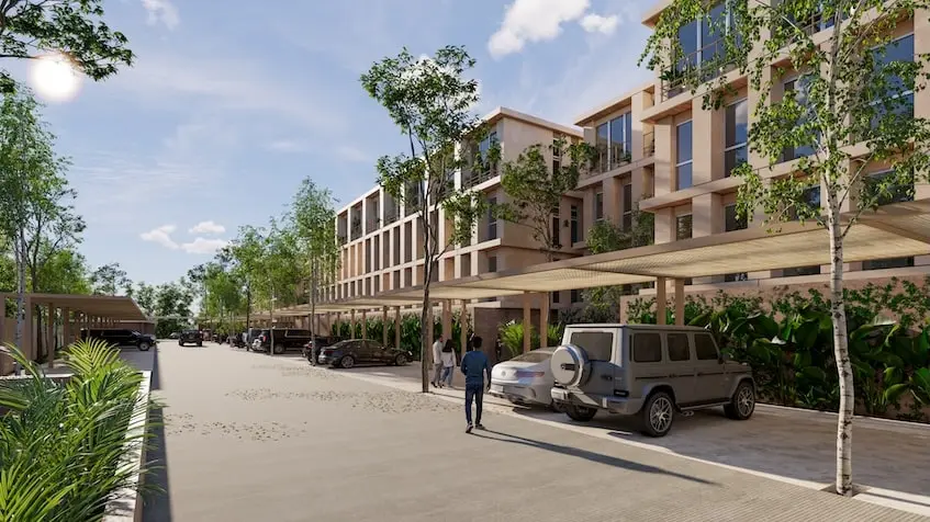 Main façade in Covalia Merida