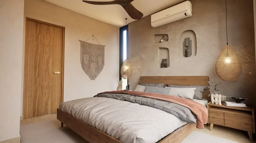 Interior of a house with bedroom in Noil Luxury Houses Tulum