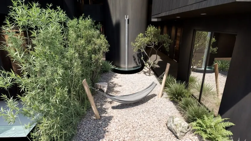 Jardín Zen en Regina Black Tulum