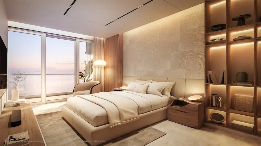 Recámara principal en Bay View Grand at Grand Island Cancun