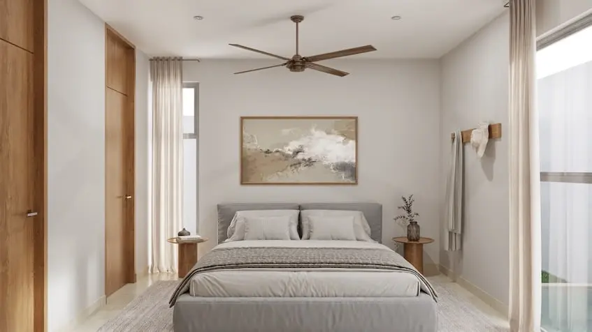 Interior of a bedroom in Covalia Merida