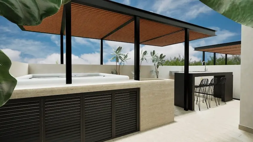 A Terrace at Noil Luxury Houses Tulum