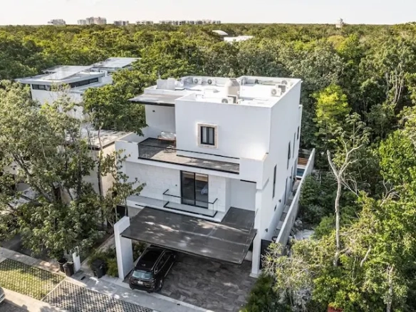 Vista aerea Casa en Venta en Senderos Mayakoba | Residencia de 5 Recámaras