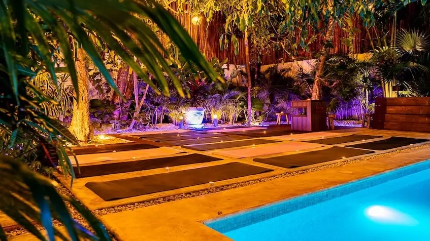 Zone de yoga à la Casa Ca Tulum