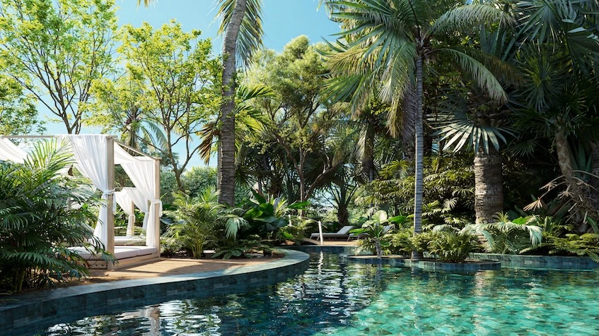 Alberca en Villas Leembal Playa del Carmen