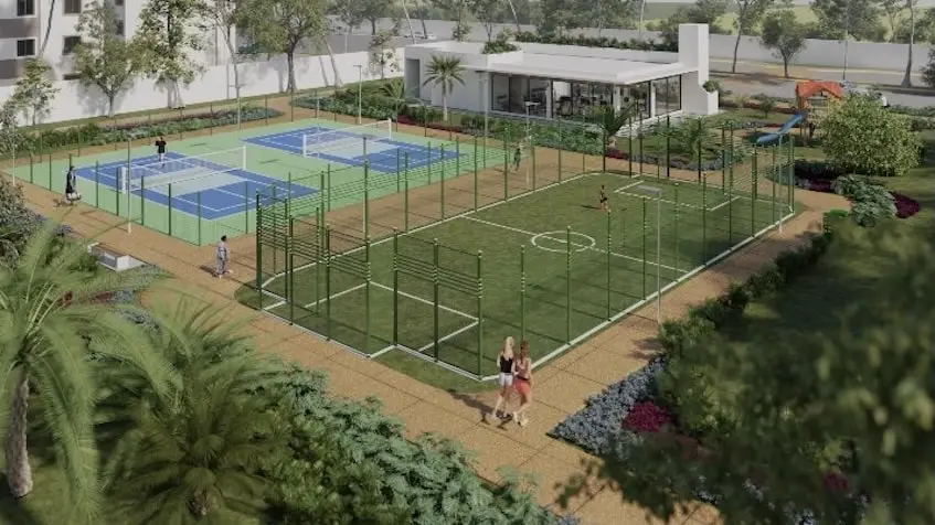 Sports courts at Valmira Living Cancun