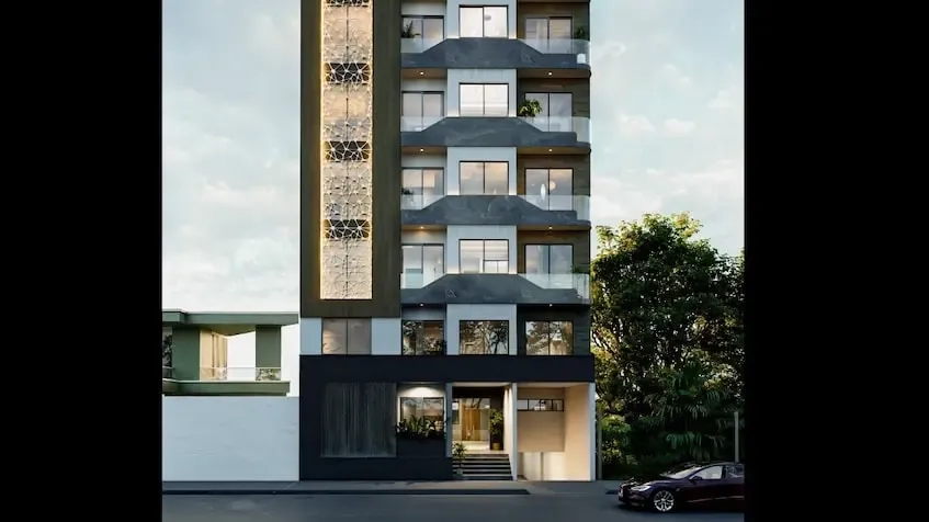 Fachada frontal en Ayana Residences Playa del Carmen