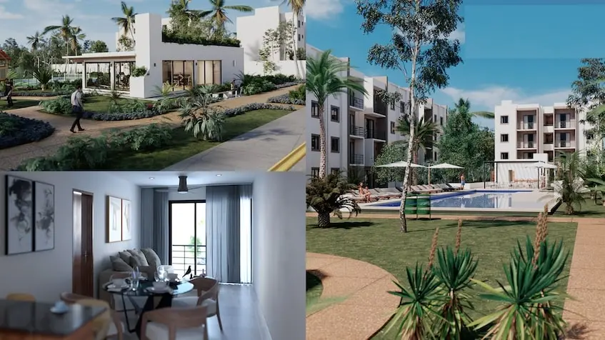 Interiores y alberca Valmira Living Cancun
