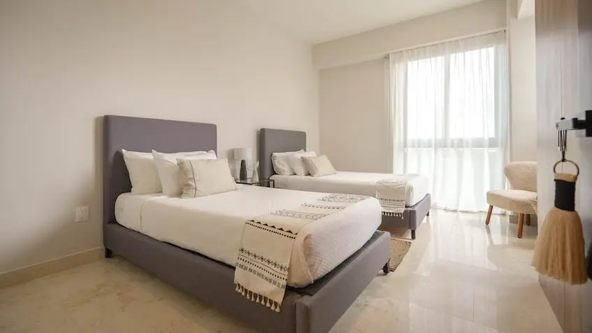 Recamara dos camas individuales Macondo Mayakoba Playa del Carmen