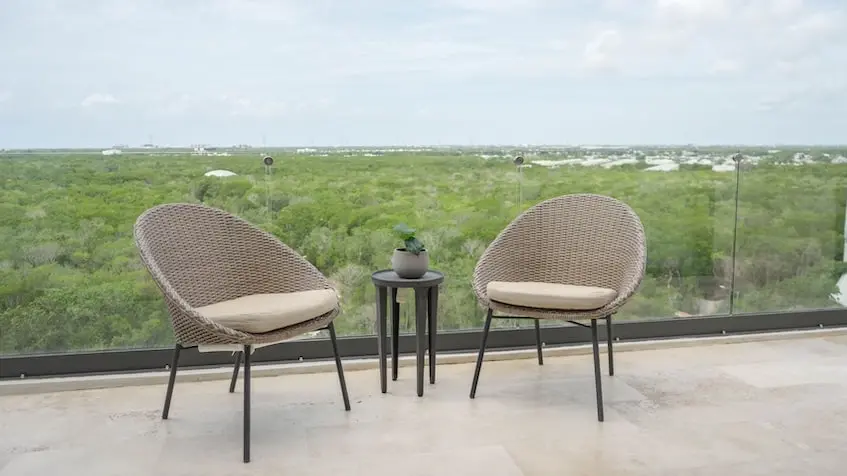 Terraza con vista panoramica en Macondo Mayakoba Playa del Carmen