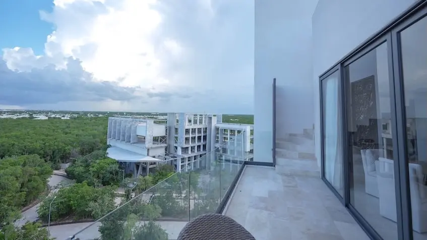 Vista area verde en Macondo Mayakoba Playa del Carmen