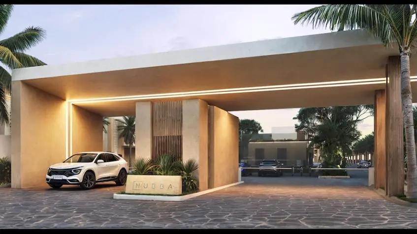 Acceso principal en Nubba Residencial Playa del Carmen