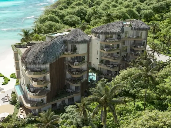 Aerial view Naomi Beach Playa del Carmen