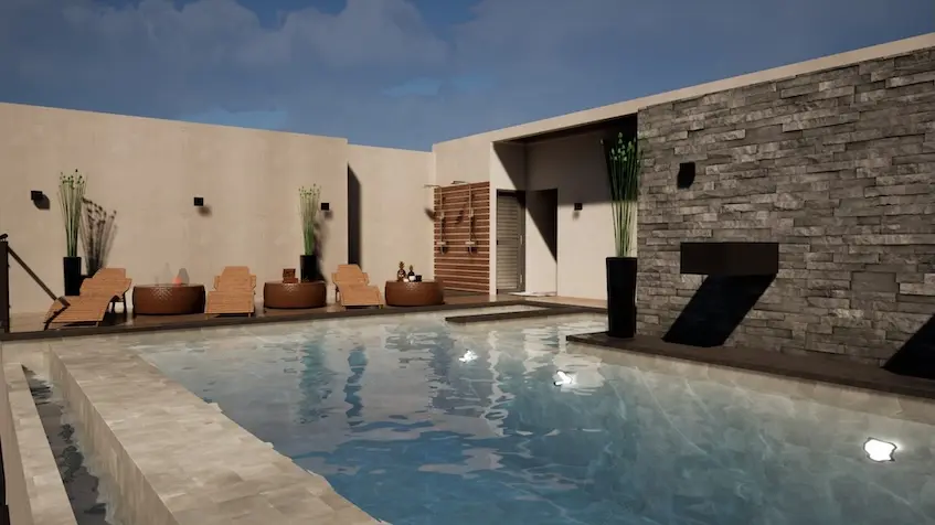 Alberca en Residencial Sense en Cancun