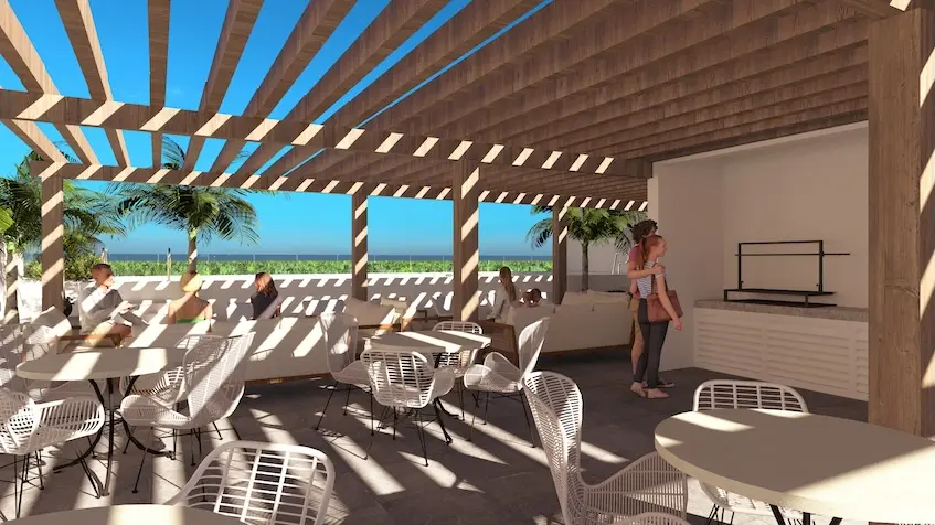 Alberca en Via 55 Playa del Carmen