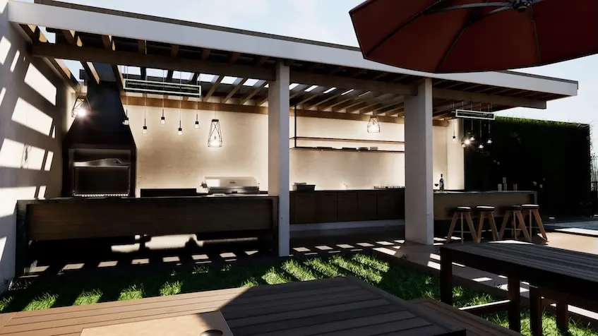 Asador pergola en Residencial Sense en Cancun