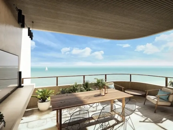 Balcon frente al mar Peten de Arenas Telchac Puerto