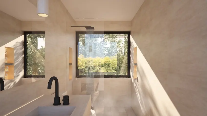 Baño en en Mayakana Residences Bacalar