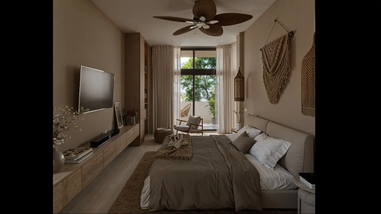 Interior recamara Casa Selva Zama Ahimsa Tulum