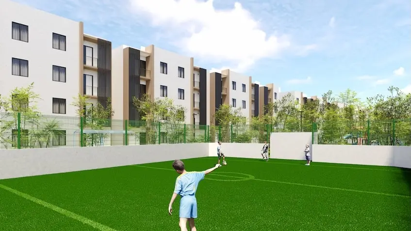 Cancha de futbol en Almaha Residencial Cancun