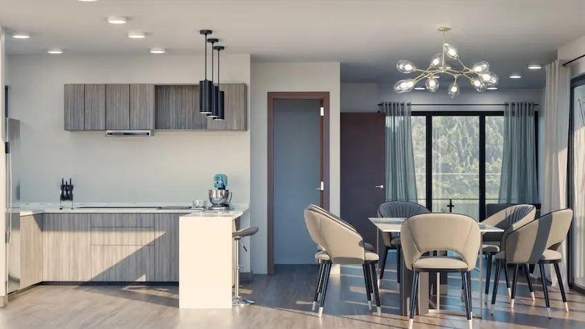 Cocina comedor en Residencial Sense en Cancun