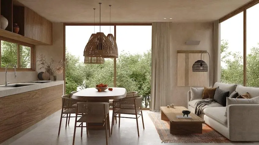 Cocina sala comedor de Valentina Tulum