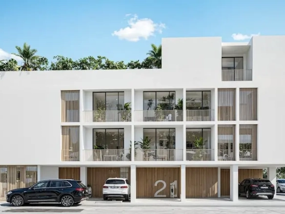 Fachada frontal en Constituyentes 80 luxury Living Playa del Carmen