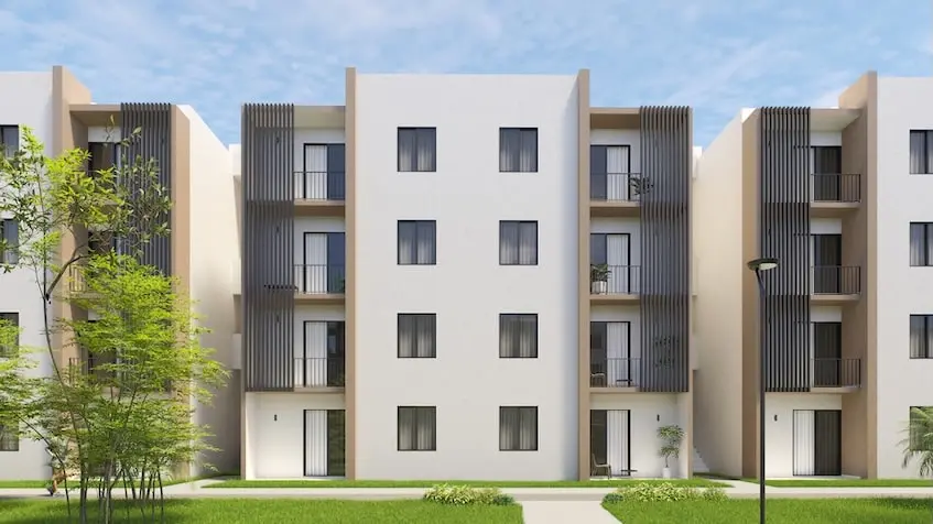 Fachada principal de Almaha Residencial Cancun