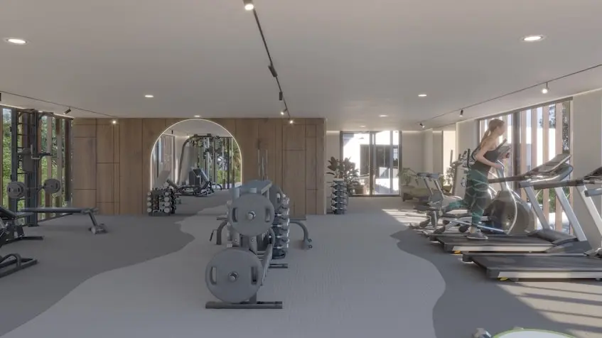 Gimnasio en Lumara Residencial Playa del Carmen