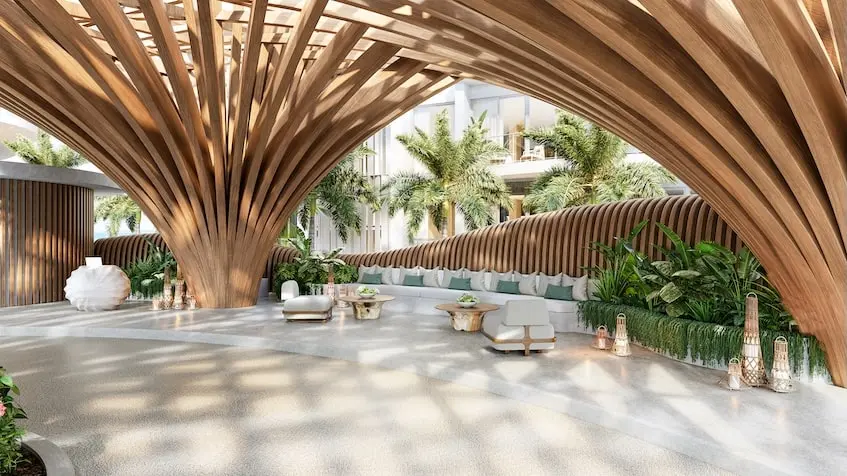 Lobby principal entrada One Laguna Residences Cancún