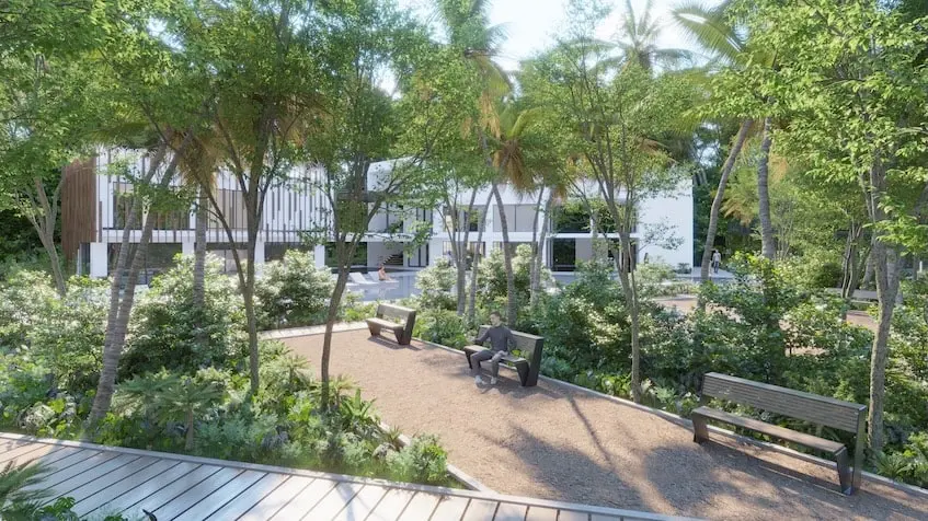 Parque lineal de Lumara Residencial Playa del Carmen