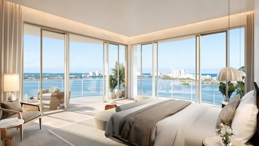 Recámara esquina en One Laguna Residences Cancún