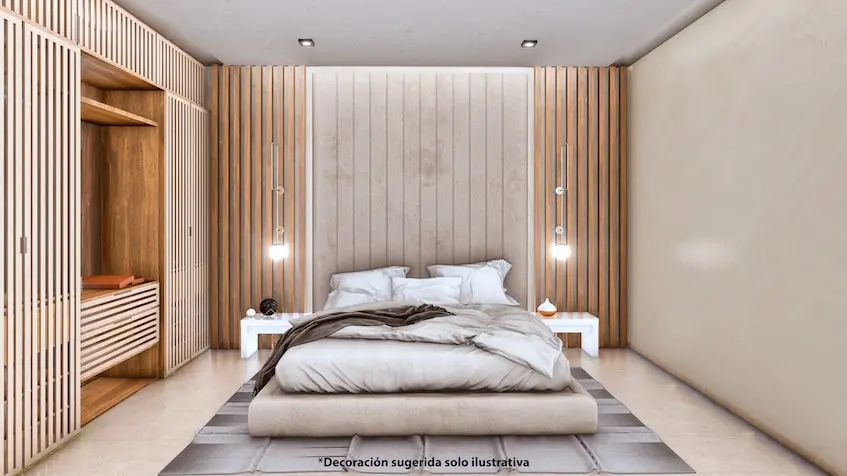 Recamara principal de Xixa Playa del Carmen