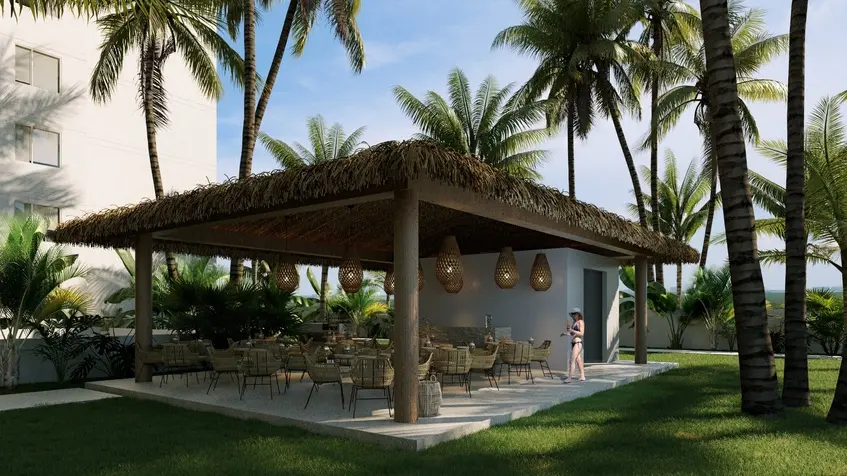 Restaurante vista Alzia Residencial Cancun