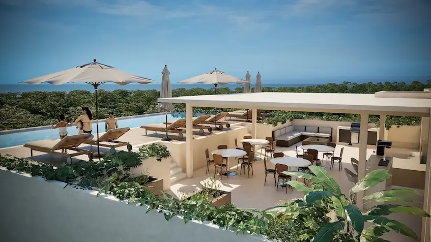 Rooftop Alberca en Polo 5ta Playa del Carmen